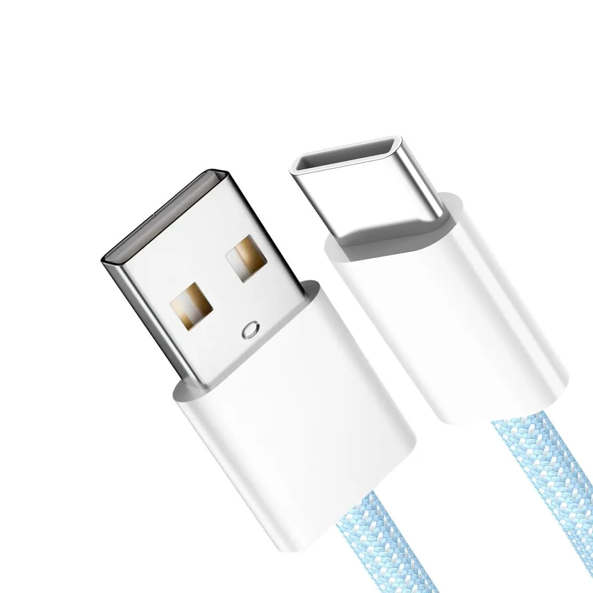 Fervit Fervit USB-C to USB-A cable 15W 480Mbps 100cm blue sleeve — product photo
