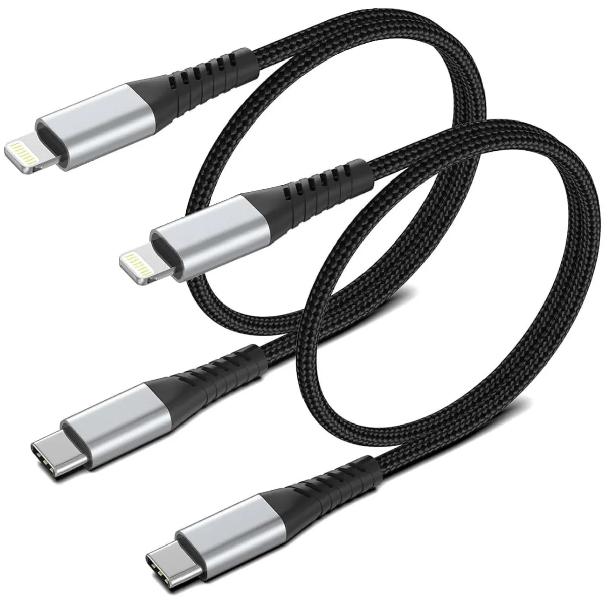 MCHOSE MCHOSE USB-C to Lightning Cable 2 ft 2-Pack Braided PD Fast Charging — product photo