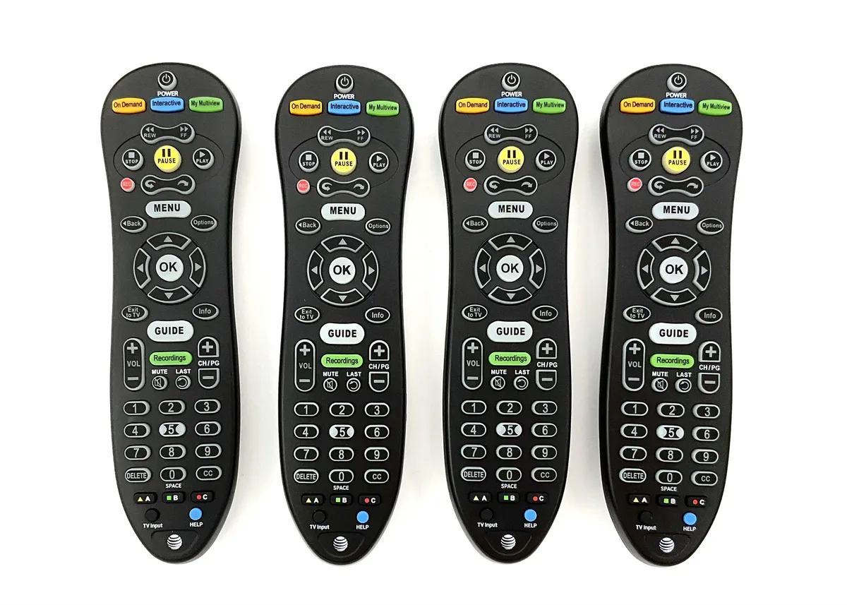 AT&amp;T AT&amp;T S30-S1A Universal Remote 4 Pack Black — product photo