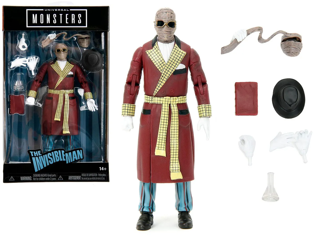 Jada Jada The Invisible Man 6" Moveable Figure Universal Monsters hobby collectible — product photo
