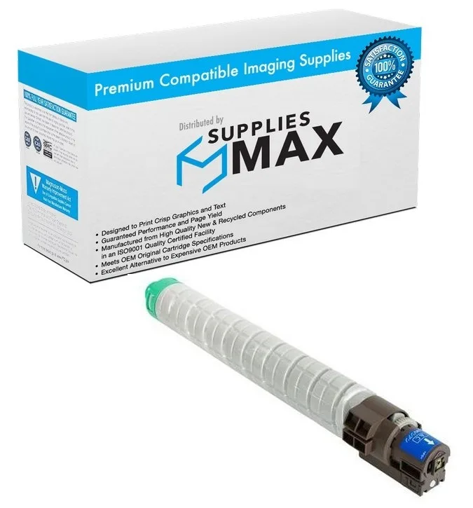 SuppliesMax SuppliesMax Cyan Toner Cartridge 34000 Pages Lanier SP-C840DN/SP-C842DN 821258 — product photo