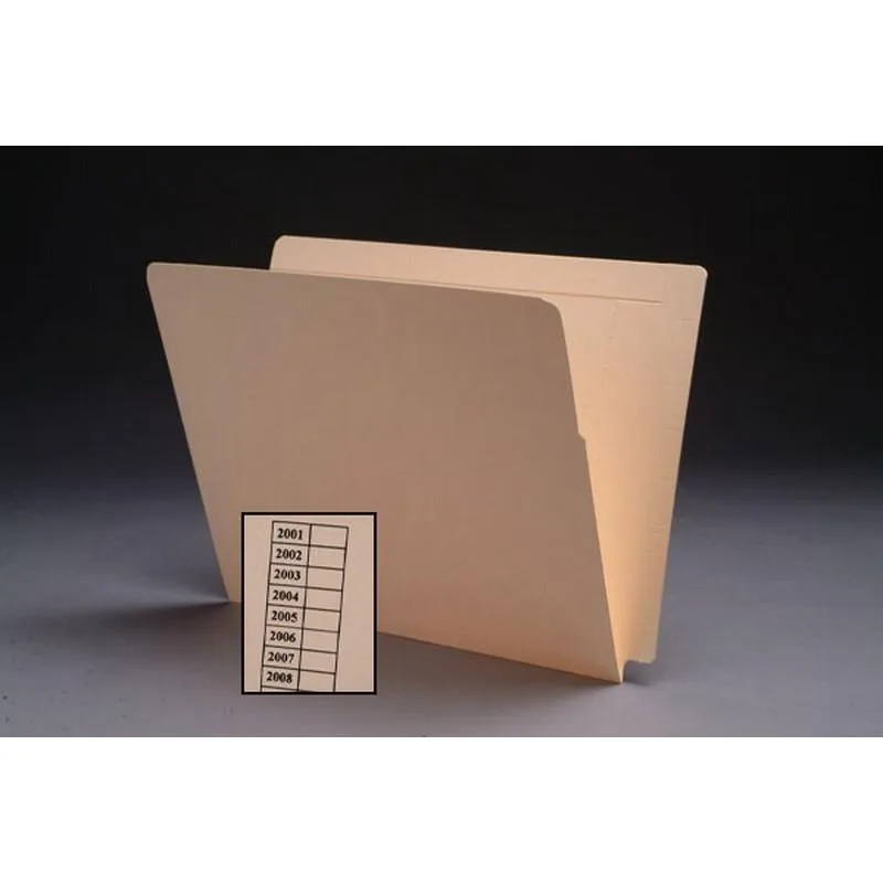 Box of fifty 11pt manila folders with reinforced end tabs