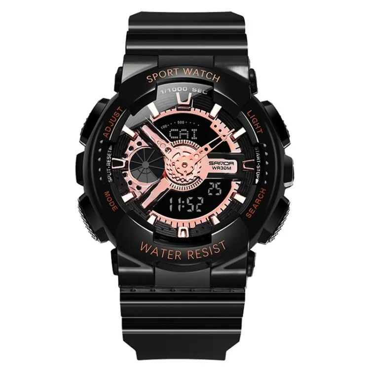 allentian allentian Electronic Watch Black Rose Gold Woman 50mm AL35 — product photo