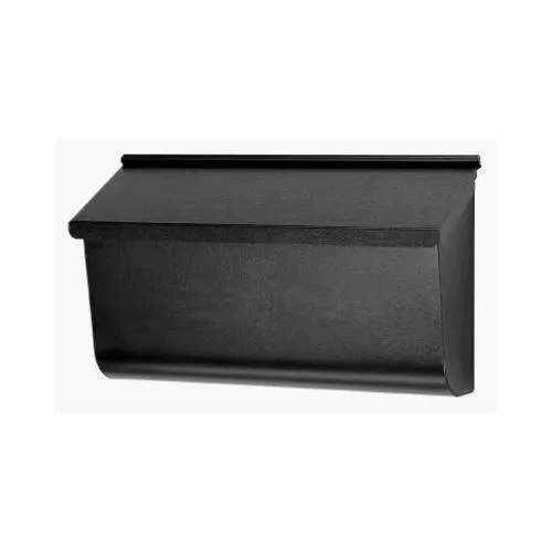 Extra large black galvanized steel wall mount mailbox 4010