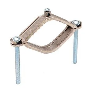 Bronze ground clamp for 1/2 to 1 inch pipe, 2.25 inch length, pack of five
