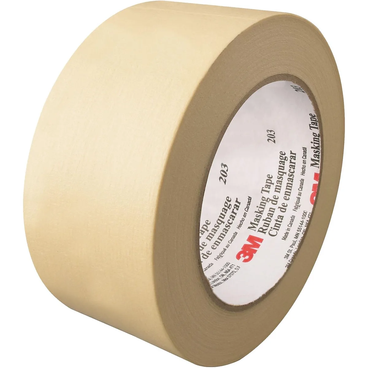 3M 3M 203 Masking Tape 4.7 Mil 2" x 60 yds Natural 24/Case — product photo