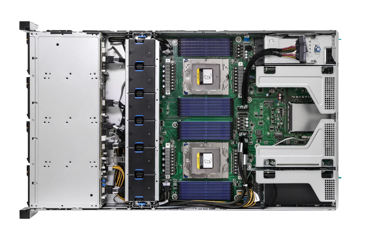 ASRock Rack ASRock Rack 2U12L8E-GENOA2 2U barebone server 12+12 DIMM 8 NVMe 4 SATA 2 fixed NVMe 2000W — product photo