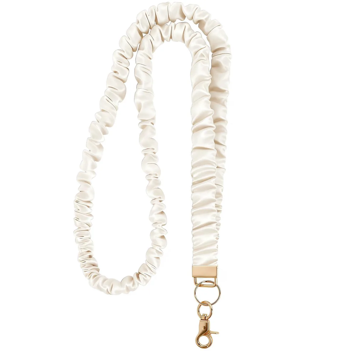 Ajmyonsp LongLanyard-LG+Beige1 Scrunchie Lanyard Beige — product photo