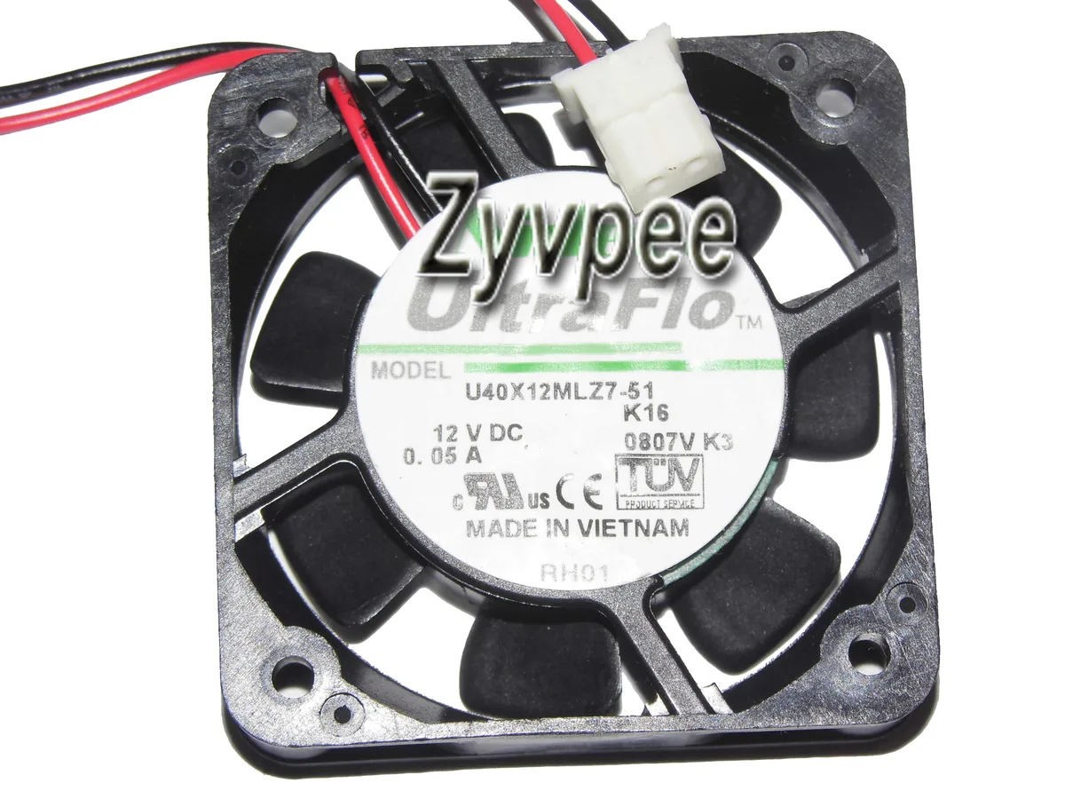 Zyvpee Zyvpee U40X12MLZ7-51 K16 40x10mm 12V 2-pin case fan — product photo