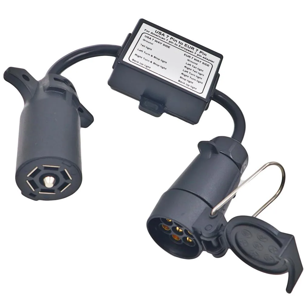 CARROFIX CARROFIX USA to EU Trailer Light Converter 7-Way Blade to 7-Pin Round — product photo