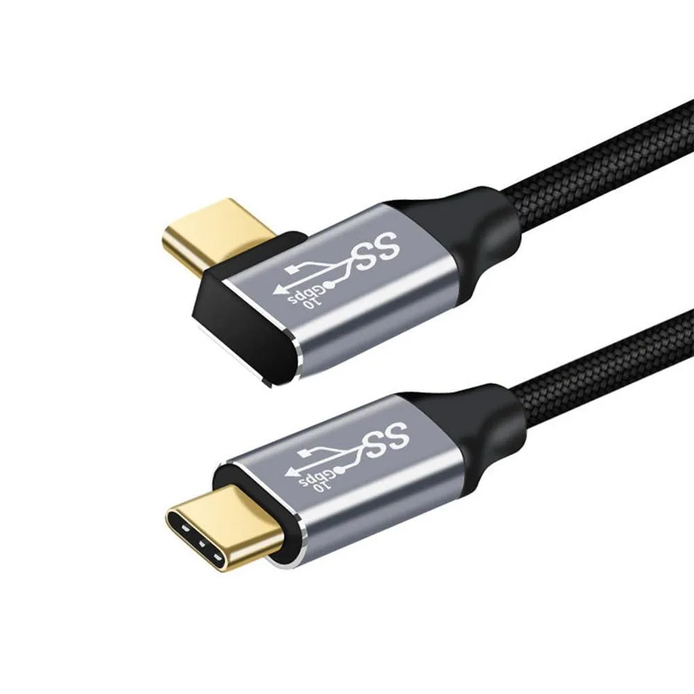 Fervit Fervit 90° USB-C Male to Male 3.1 10Gbps 100W 50cm usb cable — product photo