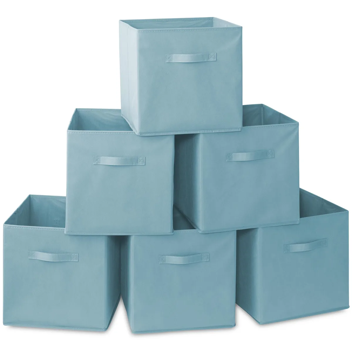 Casafield Casafield 6 Collapsible Fabric Cube Storage Bins Light Blue 13in — product photo