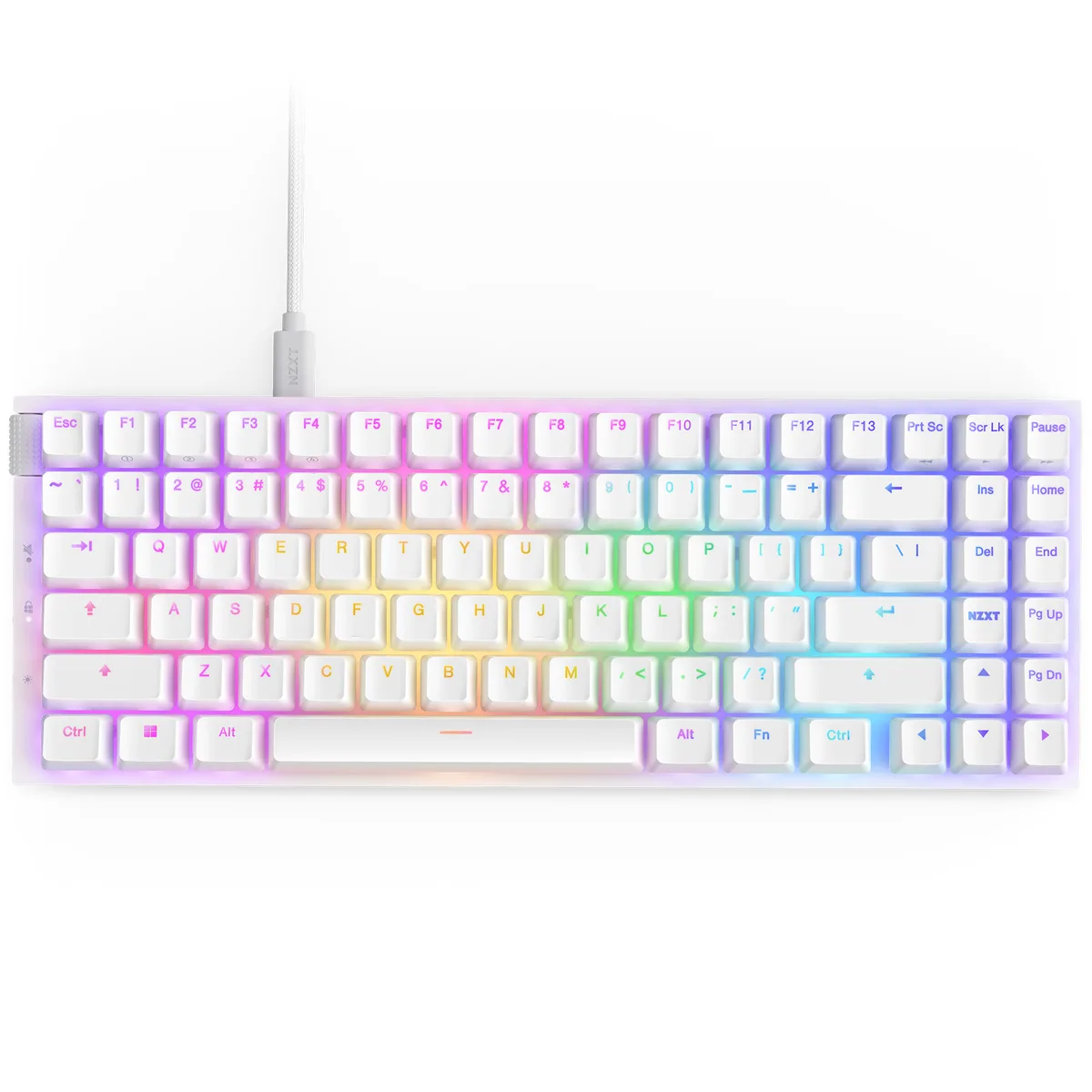 NZXT NZXT Function 2 MiniTKL Gaming Keyboard KB-002NW-US White — product photo