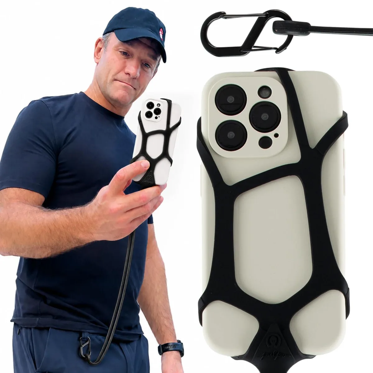  Pulpo Safety Phone Leash Cover 6.1-6.8" 31.0 in Black — product photo