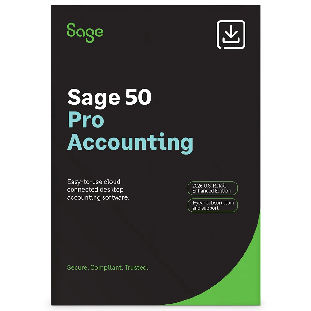 Sage Software Sage Software 50CPRO26ESDCSRT Pro Accounting 2026 1-User 1-Year Download — product photo