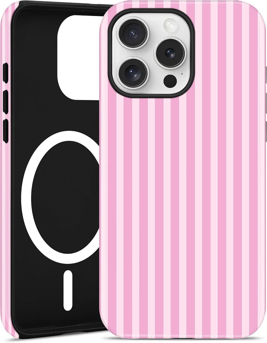 Transcend Transcend Magnetic Striped Phone Case iPhone 15 Pro 6.1 Pink — product photo