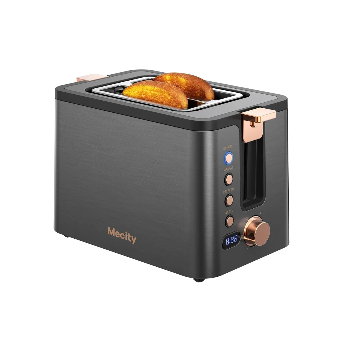 Mecity T-38AUB-GY 2 Slice Toaster 1500W Purple — product photo