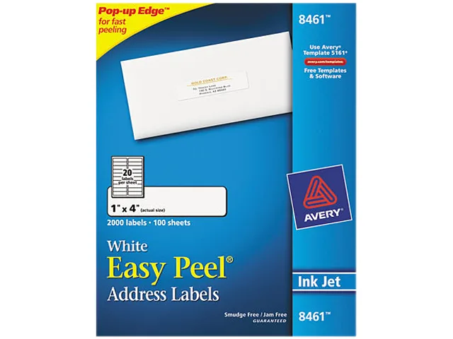 Avery Avery 8461 Address Labels 1.00" x 4.00" 2000 Labels — product photo