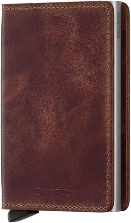Secrid Secrid Slimwallet Vintage RFID Brown 10.2 cm — product photo