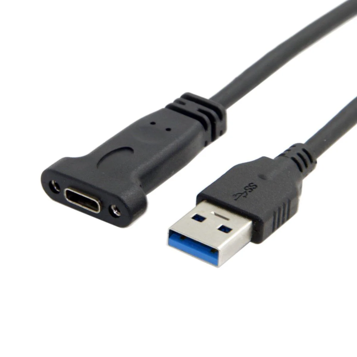 Vszerda Vszerda USB 3.1 Type C Female to USB 3.0 A Male Cable 20cm Panel Mount — product photo