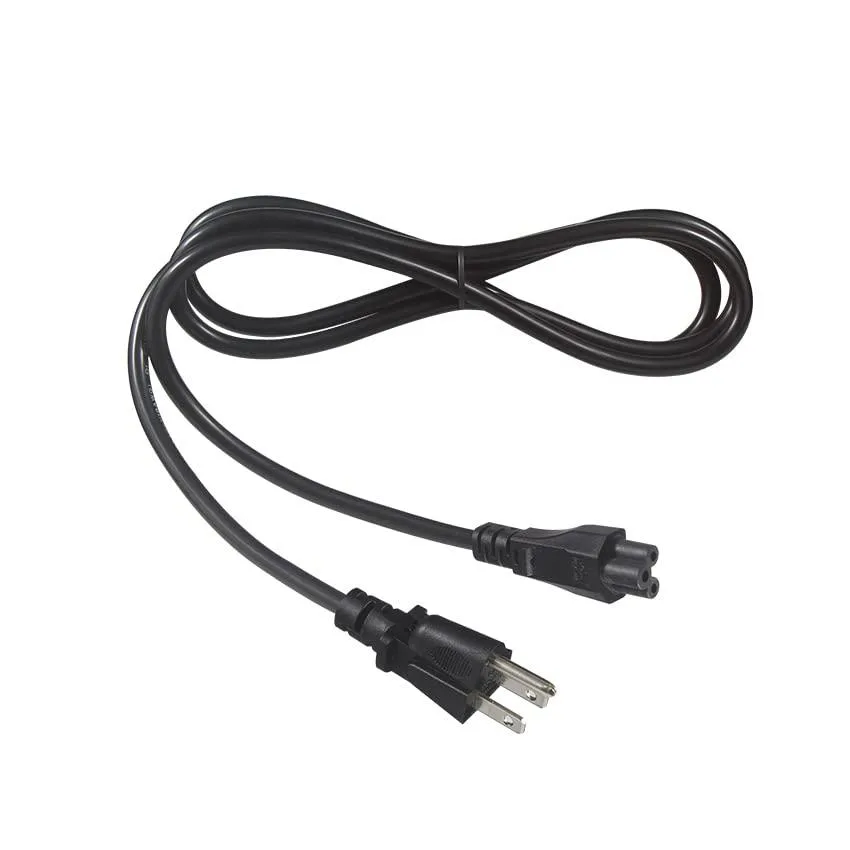 KUNCAN AC Power Cord 2 ft 18AWG NEMA 5-15P to C5 Black — product photo