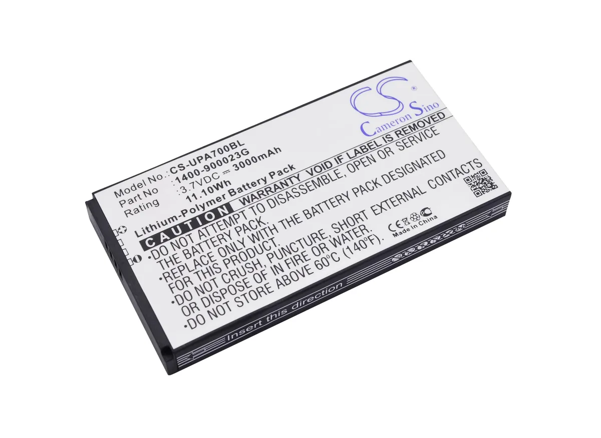 Rectangular replacement battery pack with label showing PA700 model number