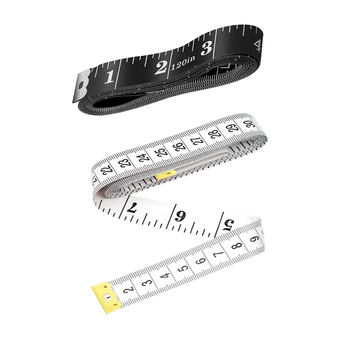 Tape Measure 120 Inch/300 cm 2-Pack Black&White — product photo