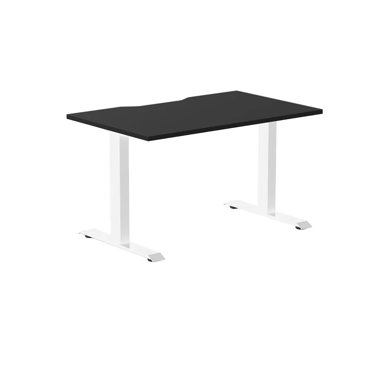Desky Desky Zero Scalloped Laminate Desk Black/White 47.2 x 29.5 in — product photo