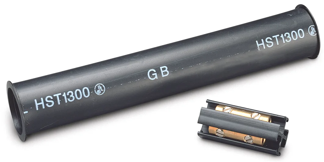 Black heat-shrink tubing kit in card packaging, 1.3 inch diameter, for UF cable splices 14 to 8 AWG