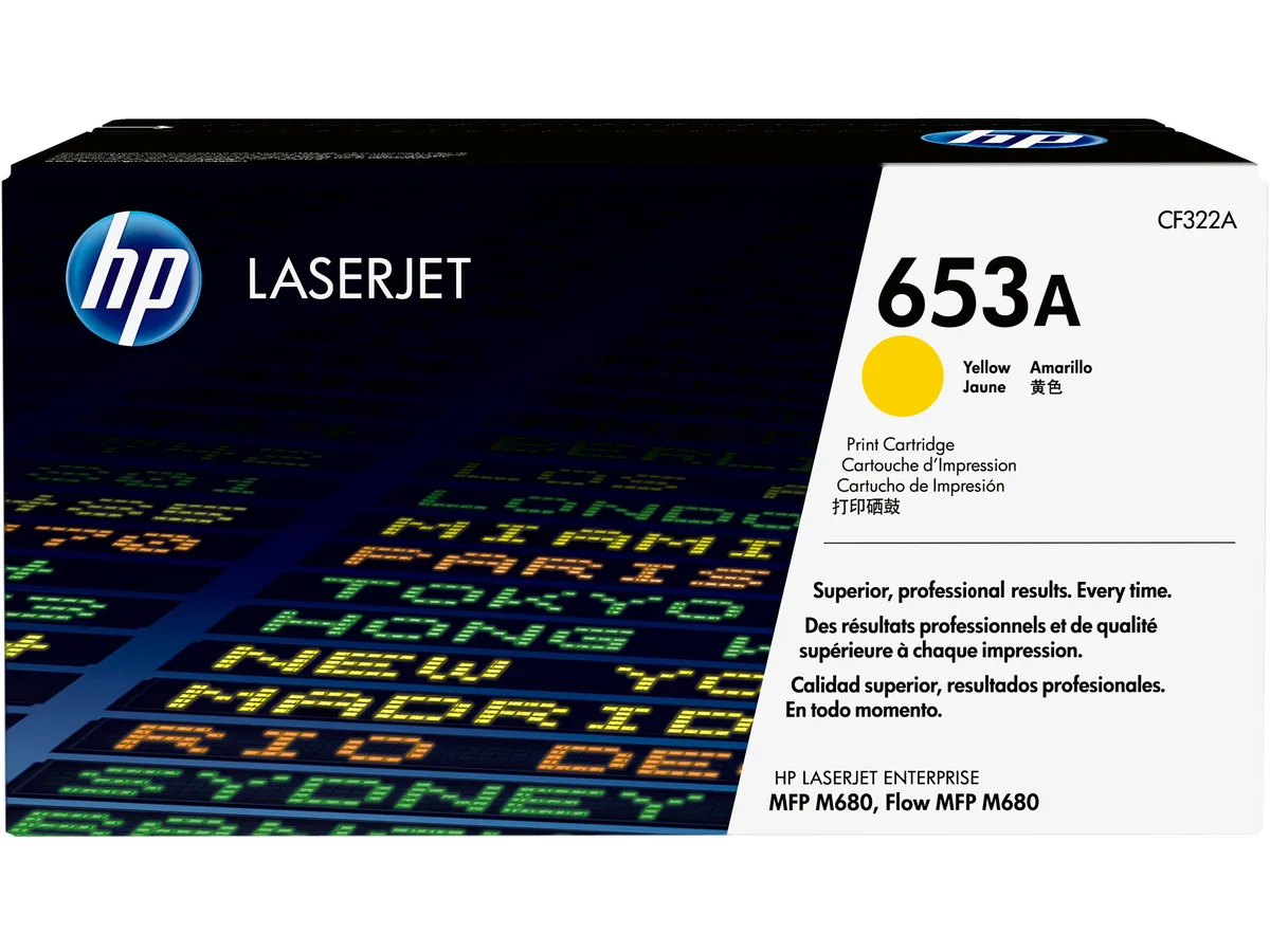 HP HP 653A Yellow Toner Cartridge CF322A ~16,500 pages — product photo