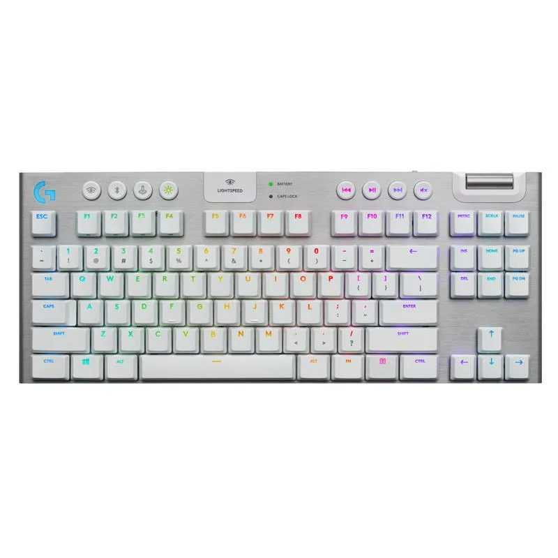 Logitech Logitech G913 TKL Lightspeed Wireless Gaming Keyboard White Brown Switch Tactile Quiet — product photo