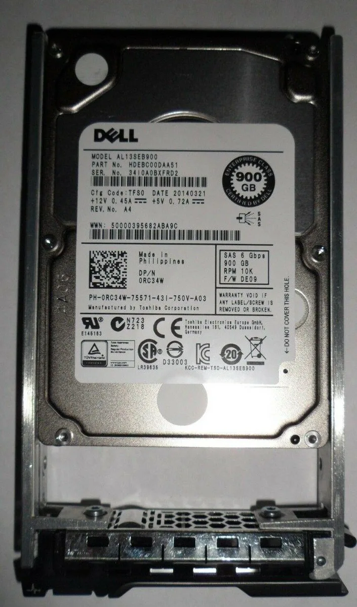 DELL DELL AL13SEB900 900GB 2.5" SAS 10000RPM internal hard drive — product photo