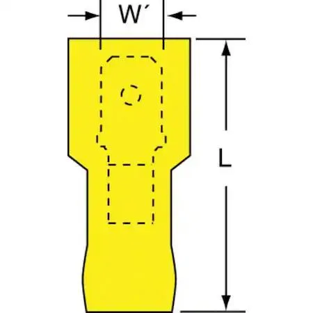 3M 3M MTI10-250Q Yellow Nylon Quick Disconnects 12-10 AWG PK25 — product photo