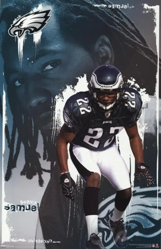 Philadelphia Eagles Asante Samuel poster print 24 by 36 inches on heavy stock paper