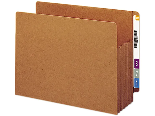 Smead Smead 73790 5.25 Inch Expansion File Folder TUFF Pocket Straight Tab Letter Redrope 10/Box — product photo