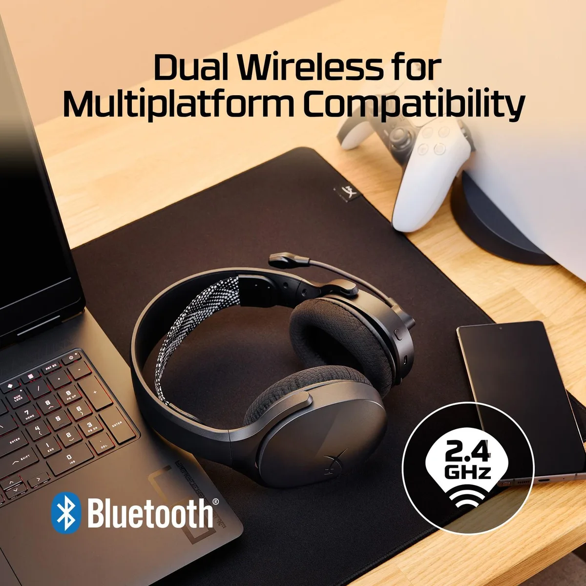 HP HP HyperX Cloud Jet Wireless Gaming Headset Light Blue AM7A0AA — product photo
