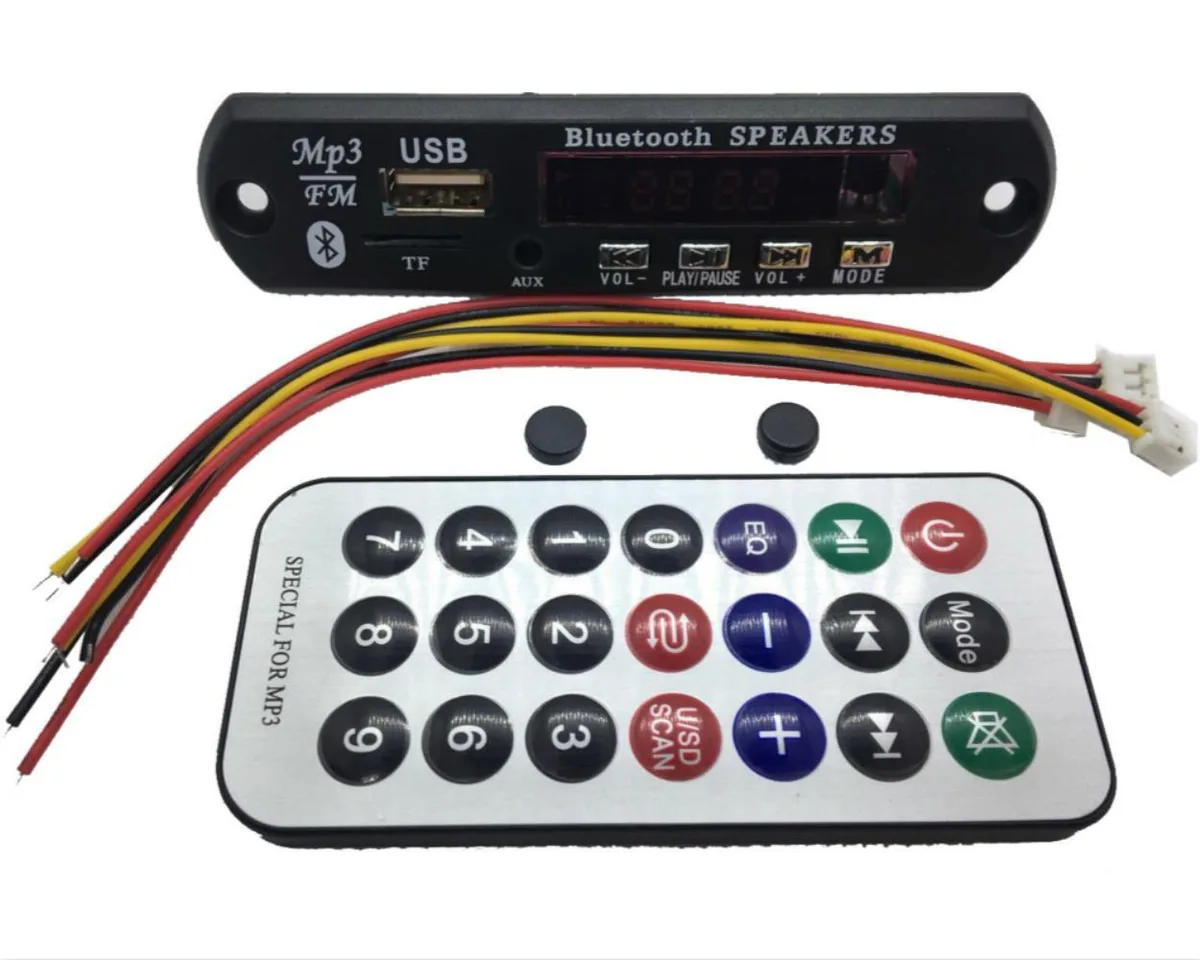 Ruth's sister Ruth's sister XFN0060 Bluetooth 12V MP3 WMA Decoder Board Audio Module USB TF Radio international power cord — product photo