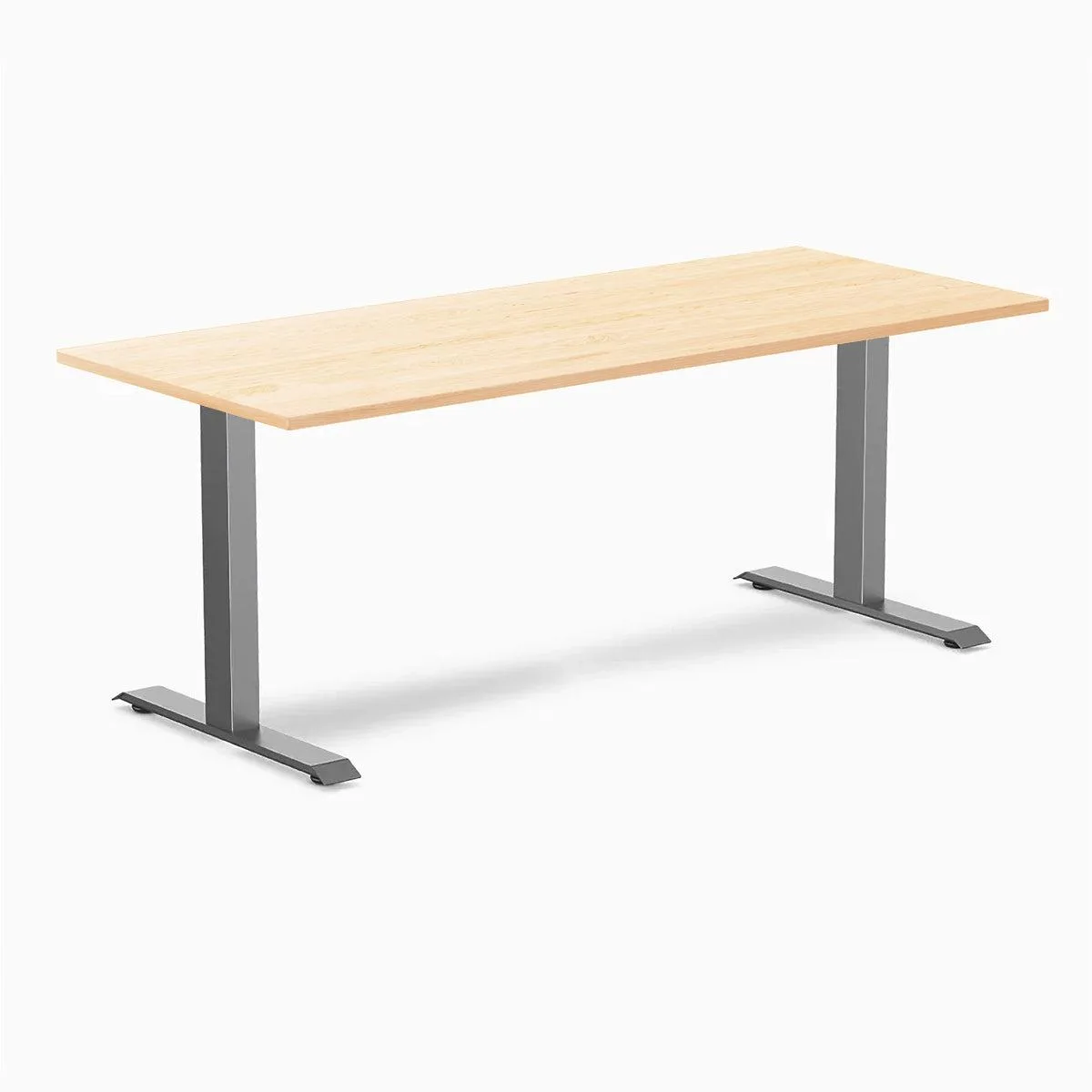 Desky Desky Zero Hardwood Office Desk Maple 72 x 30 in Space Gray — product photo