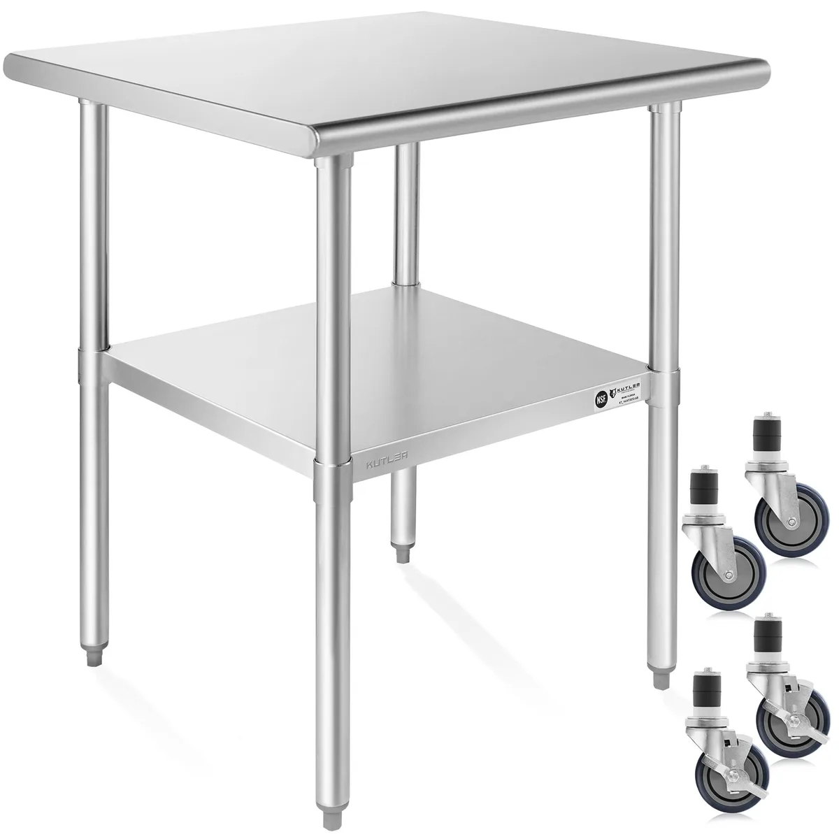 Kutler Kutler KT_03-WT2424-GB 24" x 24" stainless steel food service table — product photo