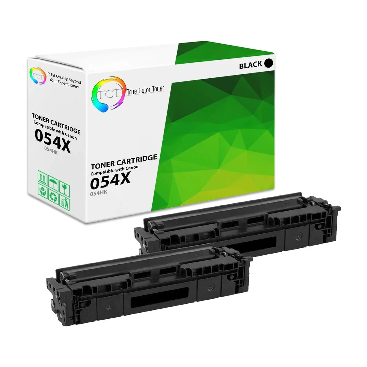 True Color Toner True Color Toner 054HK Black Toner Cartridge 2 Pack — product photo
