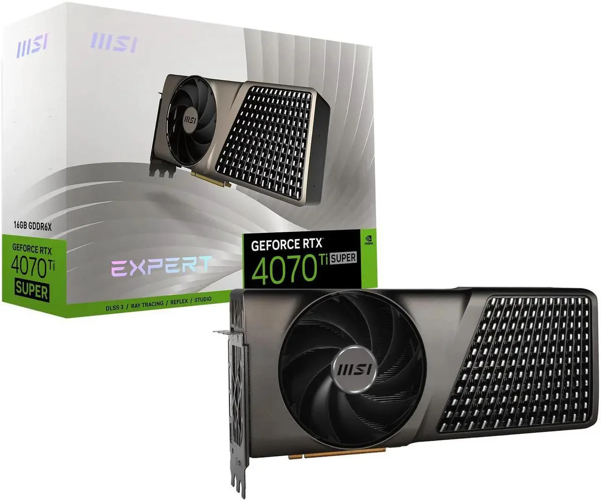 MSI MSI EXPERT GeForce RTX 4070 Ti SUPER 16GB graphics card — product photo