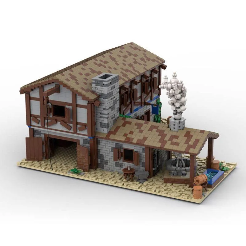 ZITIANYOUBUILD ZITIANYOUBUILD MOC-199906 Medieval Village Smithy Building Blocks Set 3973PCS — product photo