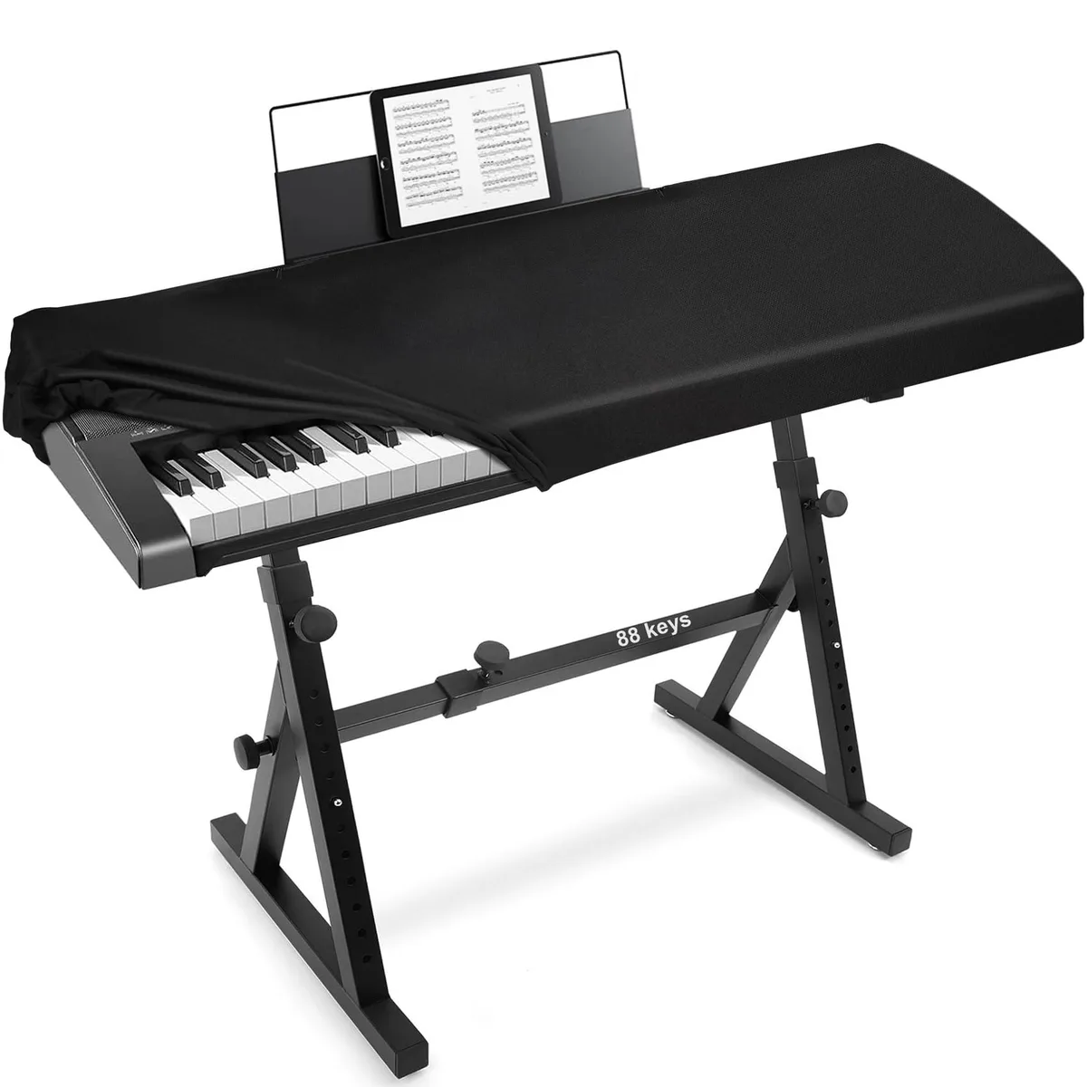  Explore Land 10302002 88-Key Piano Cover Black 51x13.5in — product photo