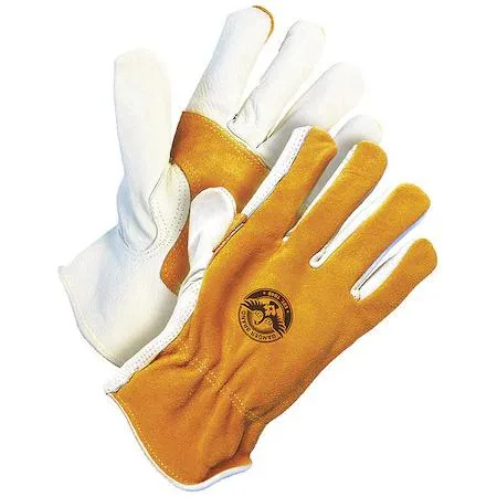 BDG BDG 20-1-148-M Leather Drivers Gloves, Shirred Slip-On Cuff, Keystone Thumb, Personal Protective Equipment — product photo