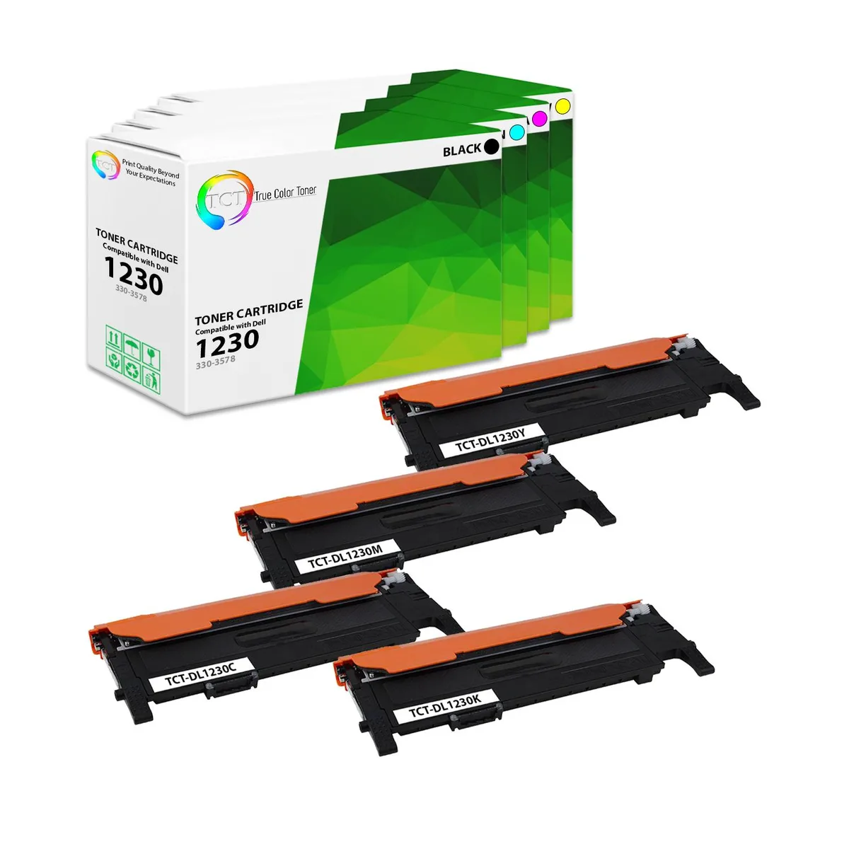 True Color Toner True Color Toner 1230 4-pack toner cartridge 4 colours 1500/1000 pages — product photo