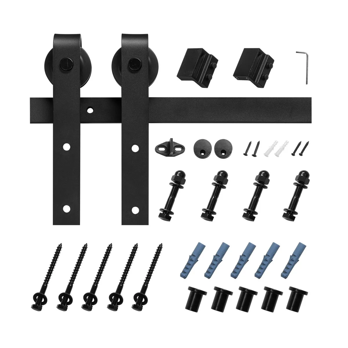 VEVOR VEVOR 6FT Sliding Barn Door Hardware Kit 330 LBS Black — product photo