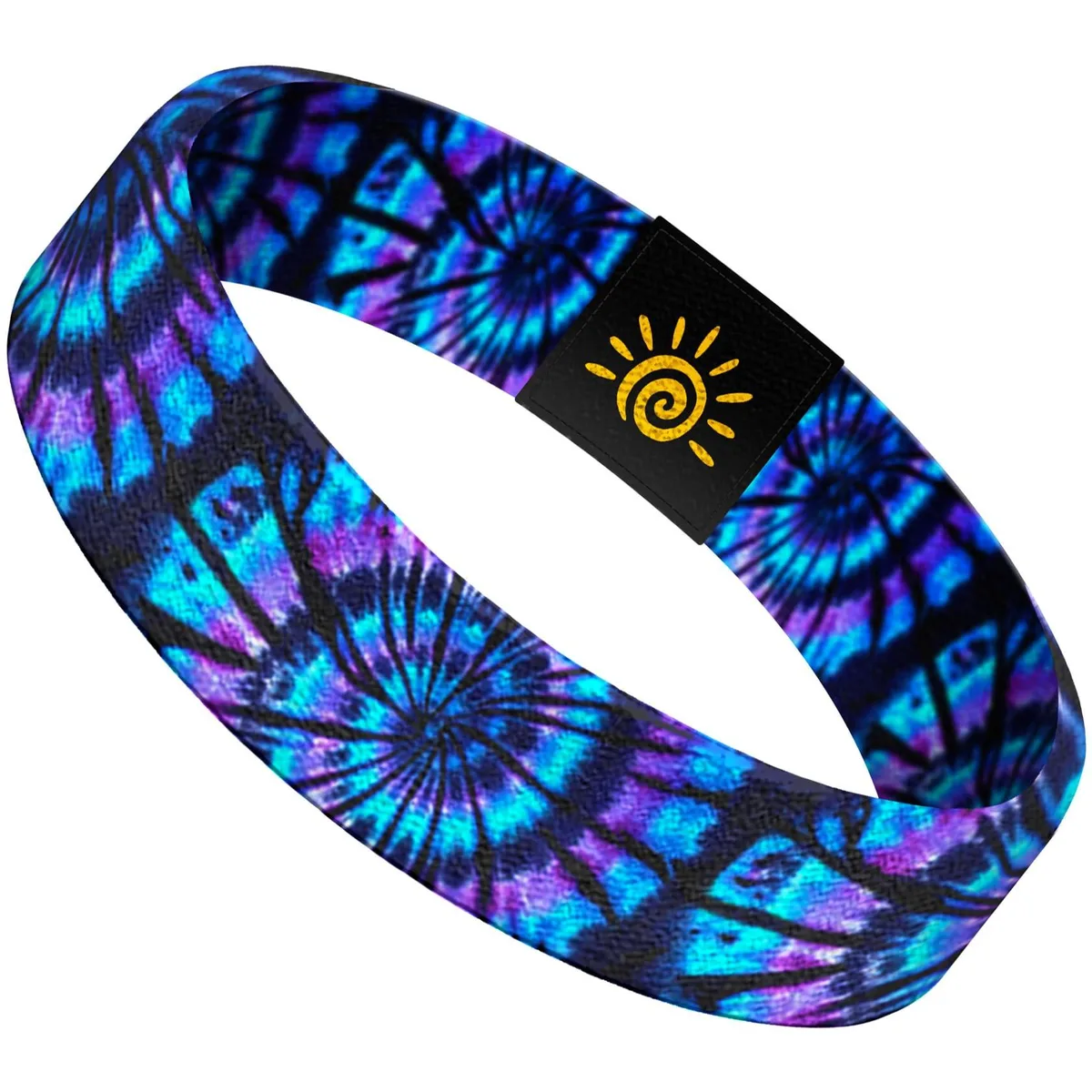  CHEMUSE Reversible Surfer Bracelet Tie Dye Blue Purple 6.8" Small — product photo