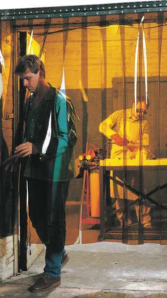 STEINER STEINER 73422 Welding Strip Curtain 8 ft x 8 ft 72 oz Amber — product photo