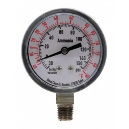 Value Brand Value Brand Compound Gauge Ammonia 2-1/2 In 150 Psi — product photo