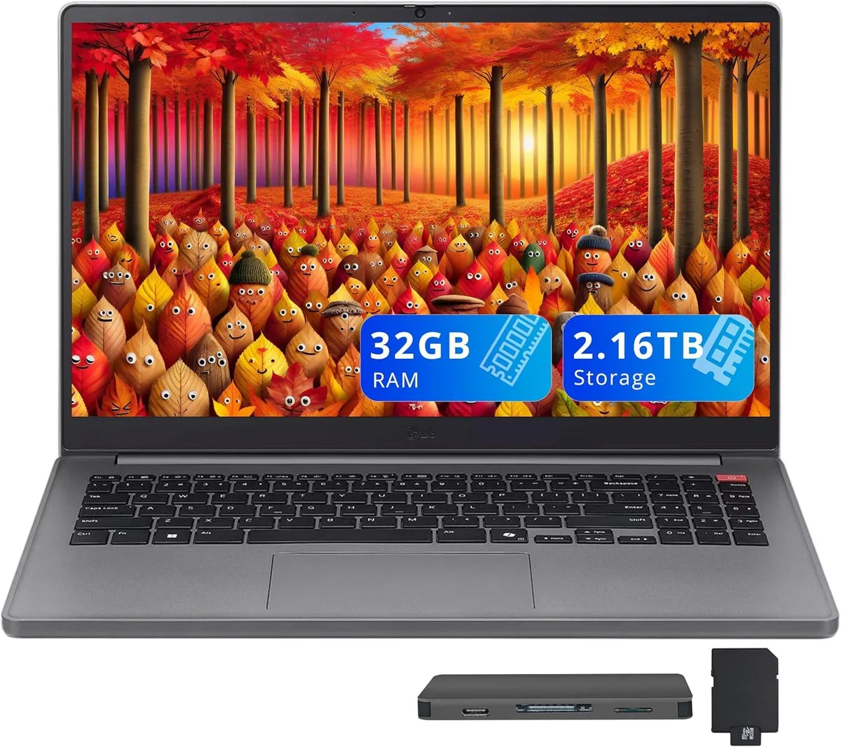 LG Electronics LG Gram 15.6" FHD Business Laptop i5-1334U 32GB 2TB Titan Silver — product photo
